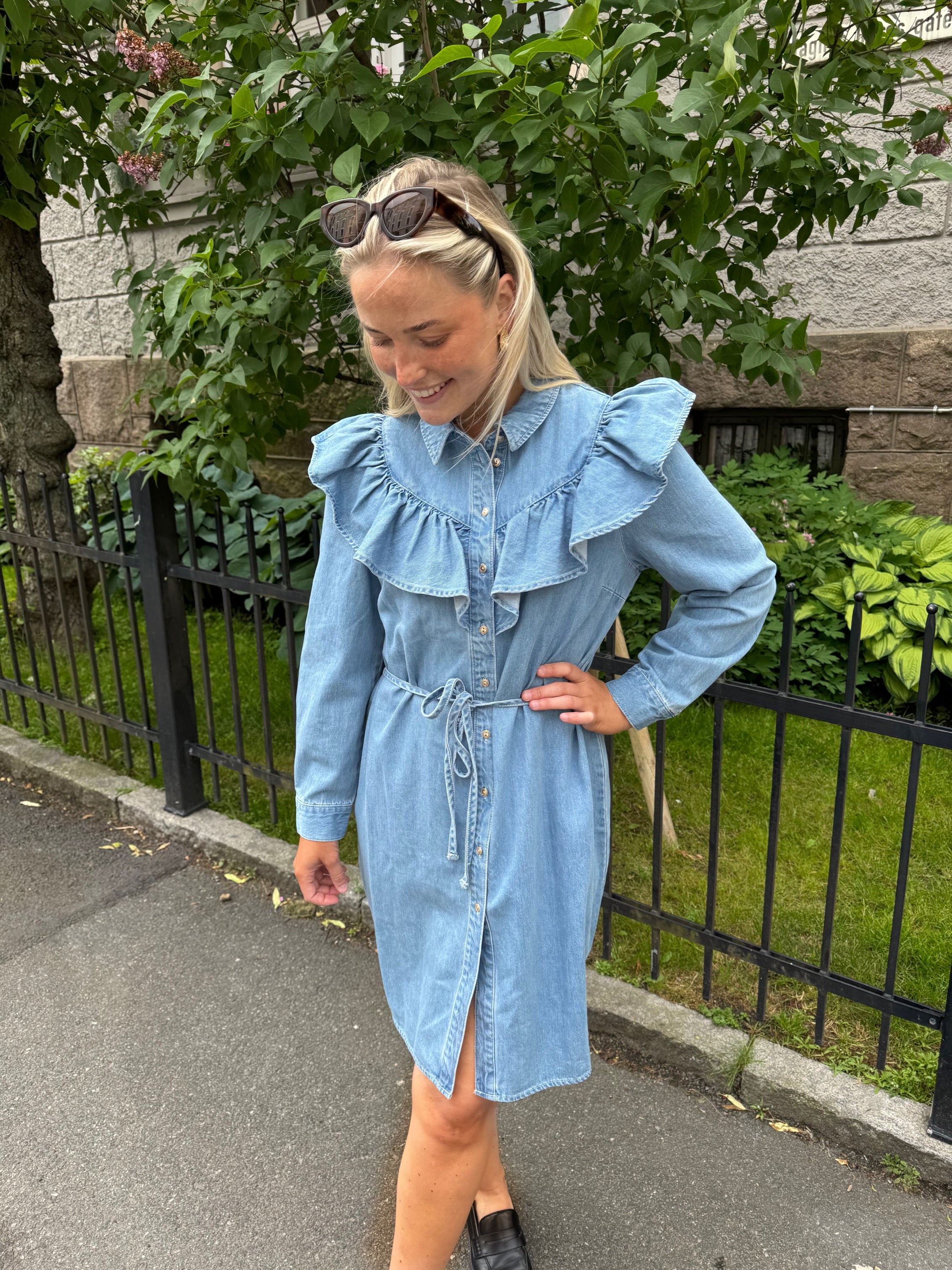 ONLINDIGO Short Denim Dress - Blå